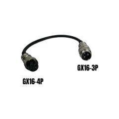 Adaptateur GX16-3 pins male vers GX16-4 pins femelle