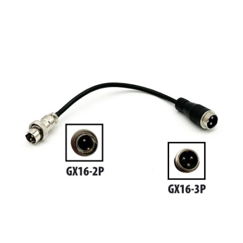 Adaptateur GX16-3P vers GX16-2P Nami