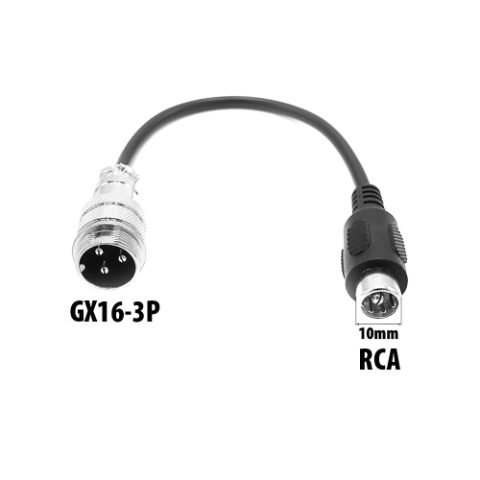 Adaptateur GX16-3P vers RCA 10mm