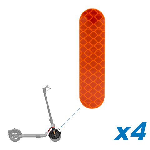Adhésif réfléchissant orange pour les séries Ninebot Forks F et D - 4uds