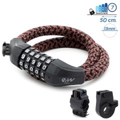 Antivol à code EWLK025 housse nylon marron