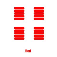 Autocollants réfléchissants 90x20mm rouge - 20pcs