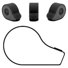 Cache en silicone noir pour accélérateur - 10 pièces