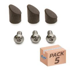 Capuchon noir pour garde-boue arrière GX2.0 Xiaomi - 5pcs