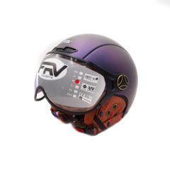 Casque JET bleu mat caméléon (taille XS à XXL) (M)