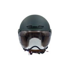 Casque JET vert mat caméléon (taille XS à XXL)