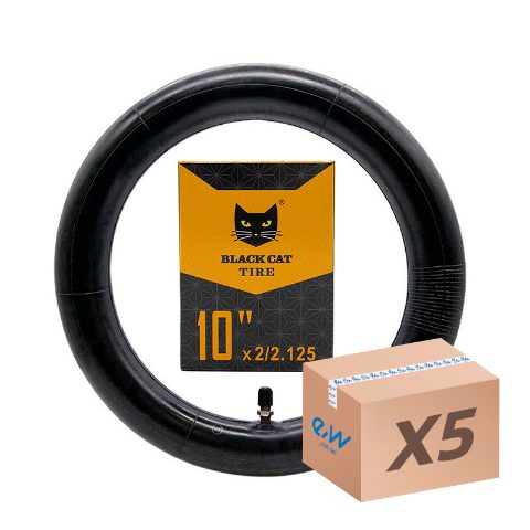 Chambre à air 10x2/2,125 Black Cat - valve droite - 5pcs