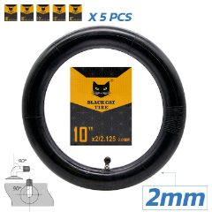 Chambre à air premium 2,0 mm d'épaisseur 10x2/2,125 Valve 90x90º - 5pcs [Black cat]
