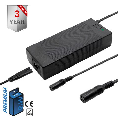 Chargeur premium 60v (sortie 66,4v) 2A connecteur Gx16