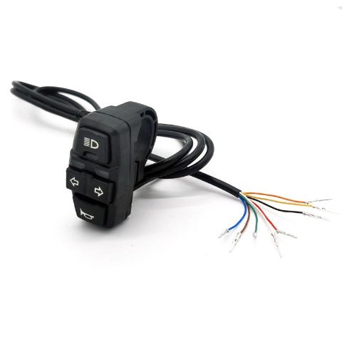 Commodo BSK321 clignotant, phare et klaxon avec connecteur SM 1,5 m