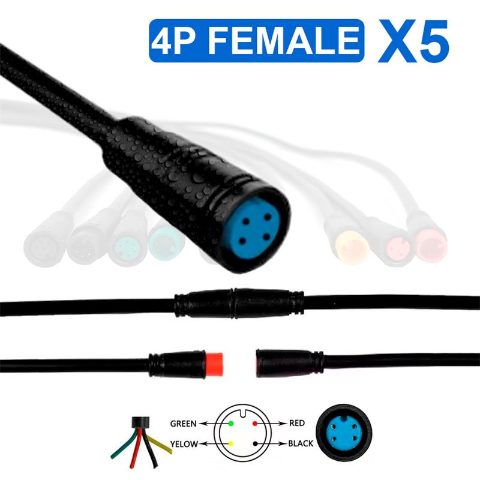 Connecteur étanche 8 mm 4 broches - 5F