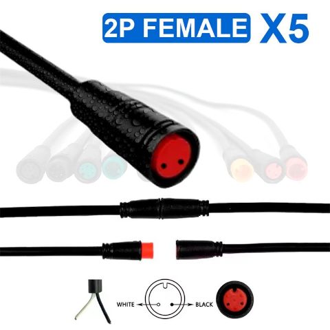 Connecteur étanche 8mm 2 broches - 5F