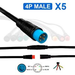 Connecteur étanche 8mm 4 broches- 5M