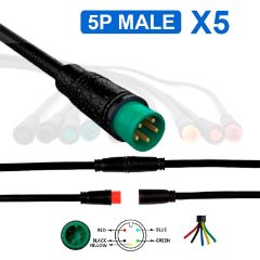 Connecteur étanche 8mm 5 broches - 5M