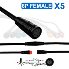 Connecteur étanche 8mm 6 broches - 5F