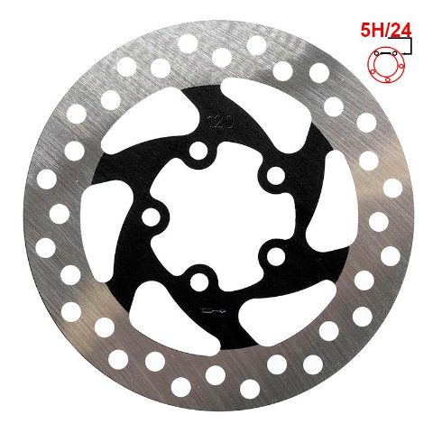 Disque de frein 120mm 5H noir