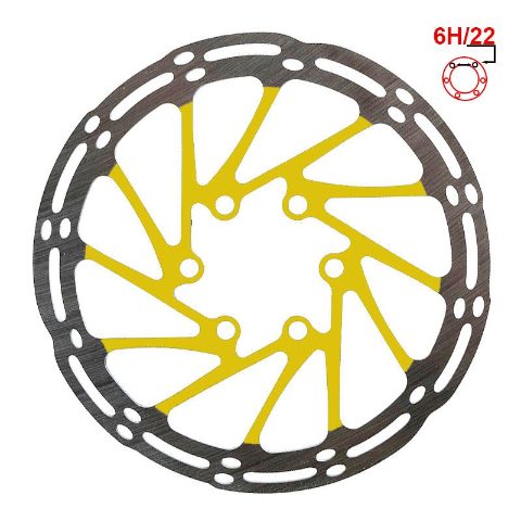 Disque de frein EWD002 140mm 6H jaune