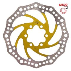 Disque de frein R6,1 140mm 6H jaune