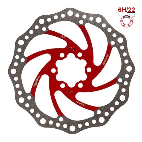 Disque de frein R6.1 160mm 6H [RAMBOMIL] bleu
