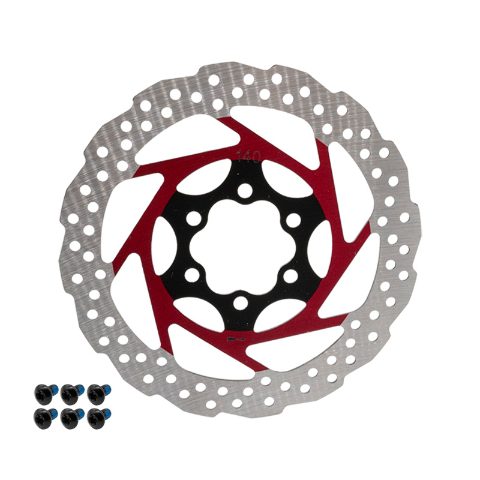 Disque de frein V2 6H 140mm Rouge