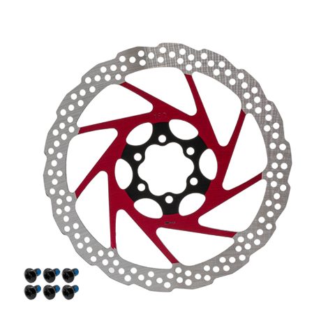 Disque de frein V2 6H 180mm Rouge