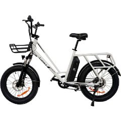Fat ebike Tauro electric blanc 20" avec freins à disque
