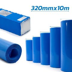 Gaine thermorétractable bleu 320mm 10M