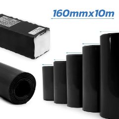 Gaine thermorétractable noire 160m 10M