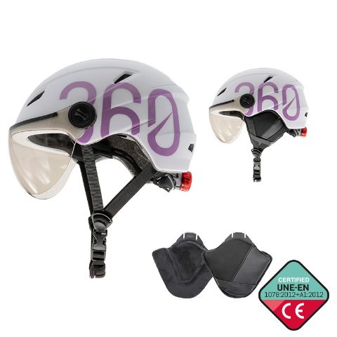 GLOOB Urbain - Bianco/Violet – Oreillettes Amovibles