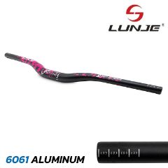 Guidon de 720mm avec élévation 25mm noir-rose