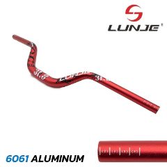Guidon de 720mm avec élévation 90mm rouge