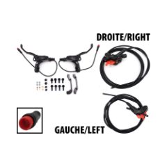 Kit freins hydrauliques 4 pistons connecteur etanche (1x gauche + 1x droite)