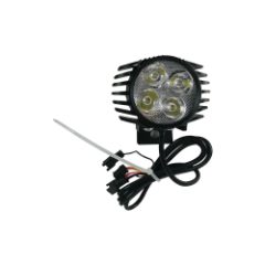 Lampe LED et klaxon avant noir