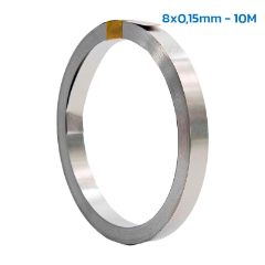 Nickel (acier plaque nickel) 8x0,15 mm -10m
