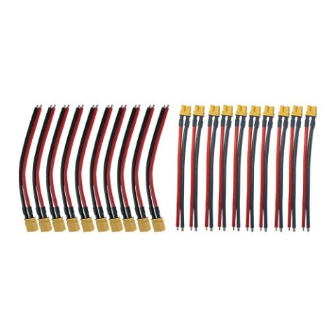 Pack Prises XT30 Avec Cables X10 males + X10 femelles