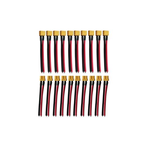 Pack Prises Xt60 Avec câbles 10Males+10Femelles