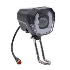 Phare LED avec klaxon noir 12-72v avec connecteur étanche