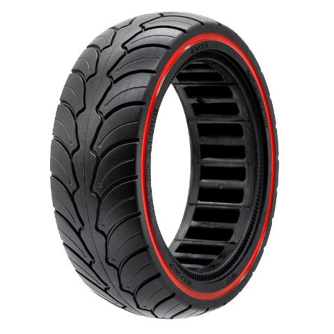 Pneu plein ultraléger 8x2,5-6,1/B58 - ligne rouge (compatible avec Dualtron Mini)