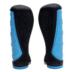 Poignées ergonomiques en silicone avec verrouillage bleu - 2 pcs.