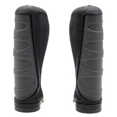 Poignées ergonomiques en silicone avec verrouillage gris - 2 Pièces