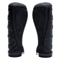 Poignées ergonomiques en silicone avec verrouillage noir - 2 pcs.