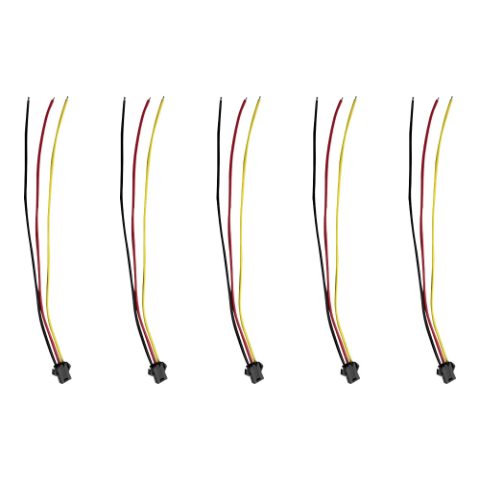 Prise JST 3 pin avec câble femelle x5