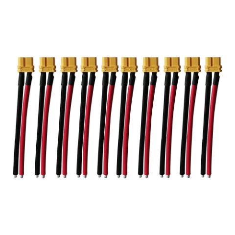Prises XT60 Femelle avec Cable 10cm X10 pcs