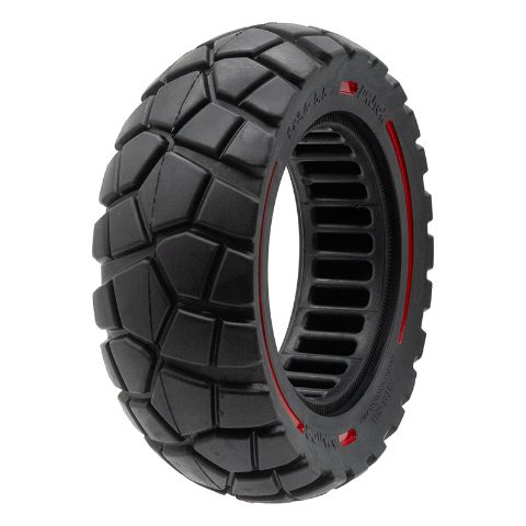 Roue pleine 9x3-5,5 ligne rouge-noir [Amitor]